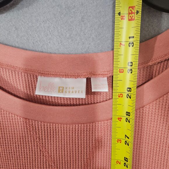 Kim Gravel Waffel Thermal 5X Long Sleeve Top Dusty Rose Pink Unworn Condition - Picture 2 of 8